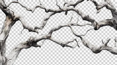 Dead tree trunk as element Stock Photos