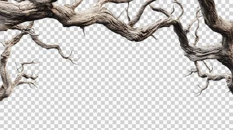 Dead tree trunk as element Stock Photos