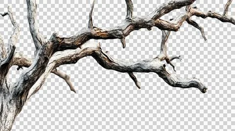 Dead tree trunk as element Stock Photos