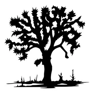 Dead Tree without Leaves Illustration Sketched Stock Illustration