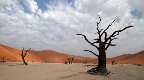 Dead Vlei cloud time lapse Stock Footage 34298112
