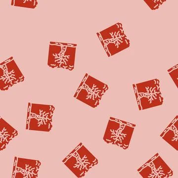 Dead withered tree under polluted sky glyph vector seamless pattern Illustrazione stock