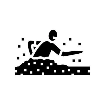 Dead zombie glyph icon vector illustration イラスト素材