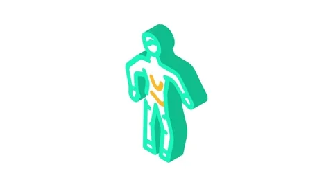 Dead zombie isometric icon animation Stock Footage 327294954
