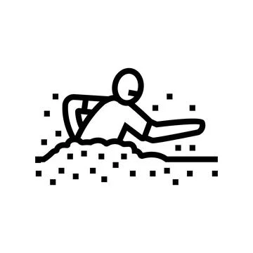 Dead zombie line icon vector illustration 스톡 일러스트