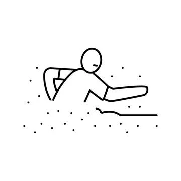 Dead zombie line icon vector illustration Stock Illustration