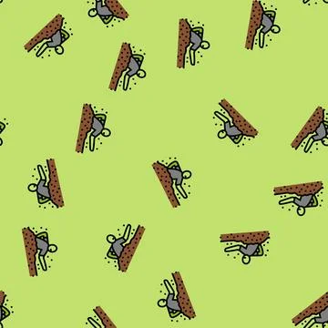 Dead zombie vector seamless pattern イラスト素材