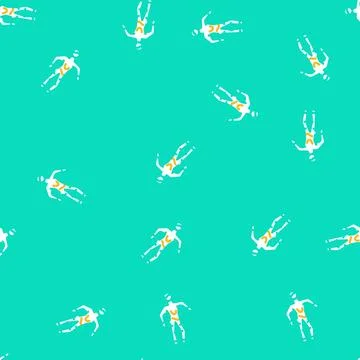 Dead zombie vector seamless pattern Stock Illustration