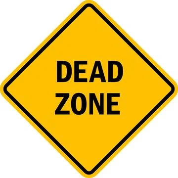 Dead zone sign. Stock Illustration
