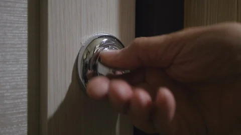 A Deadbolt Lock On A Door Of Unlocking And Locking. 스톡 동영상 117620866