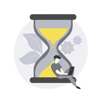 Deadline abstract concept vector illustration. 스톡 일러스트