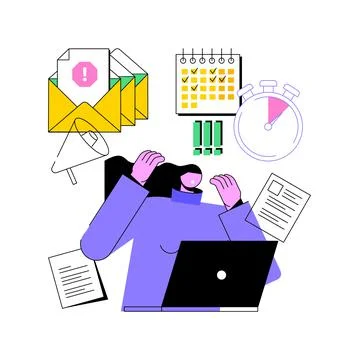 Deadline abstract concept vector illustration. 스톡 일러스트