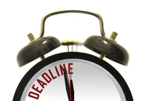 Deadline alarm clock Stock Photos