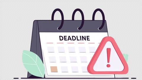 Deadline Calendar Warning Stock Footage 322598955