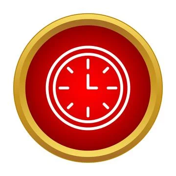 Deadline clock icon representing time management and urgency Stock Illustration