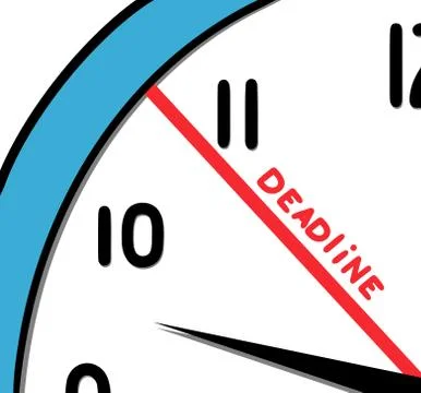 Deadline clock Stock-Illustration