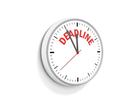 Deadline Clock Illustrazione stock