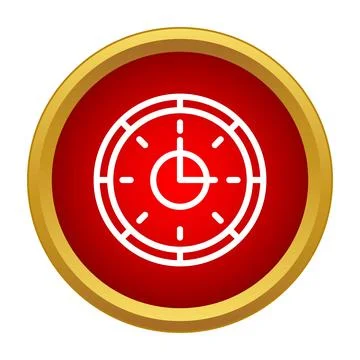Deadline clock symbol indicating urgency and time management Stock Illustration