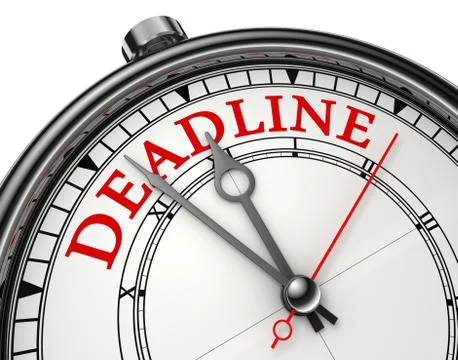 Deadline concept clock Stock Illustration