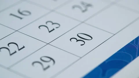 Deadline concept with red mark on calendar date Stock Footage 138035714