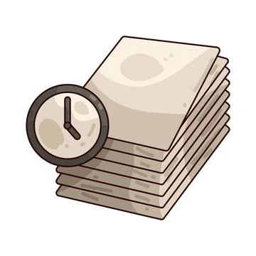 Deadline document illustration Stockillustratie