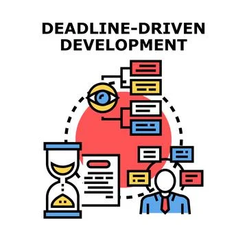 Deadline driven development task management process イラスト素材