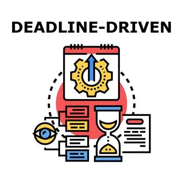 Deadline driven process for business project managing efficiency Stock Illustration