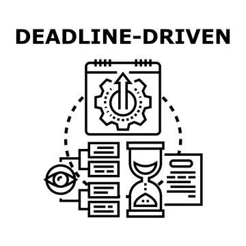 Deadline driven process for business project managing efficiency Stock Illustration