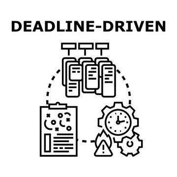 Deadline driven project planning and task management concept 스톡 일러스트