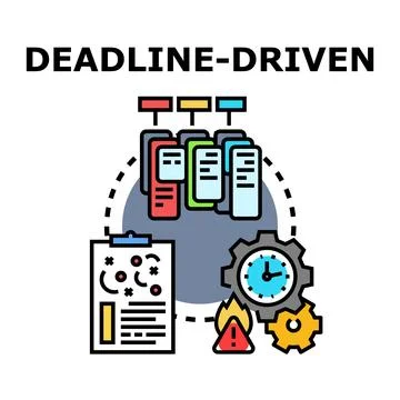 Deadline driven project planning and task management concept 库存插图