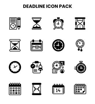 Deadline DuoTone UI Icons Pack 스톡 일러스트