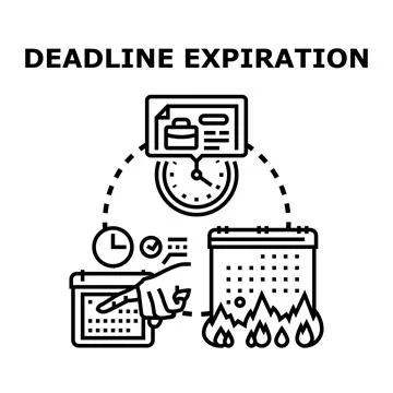Deadline expiration concept vector illustration Stock Illustration