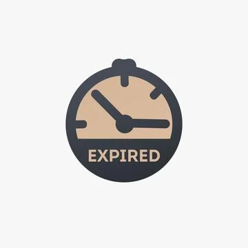 Deadline expired time clock icon. Stock vector illustration isolated on white 스톡 일러스트