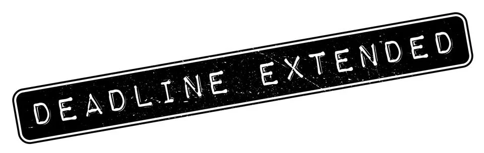 Deadline Extended rubber stamp Stock Illustration