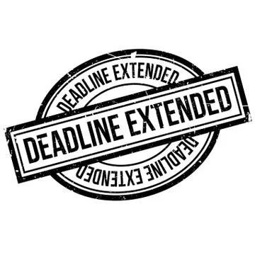 Deadline Extended rubber stamp Stock Illustration