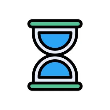 Deadline flat color icon Stock Illustration
