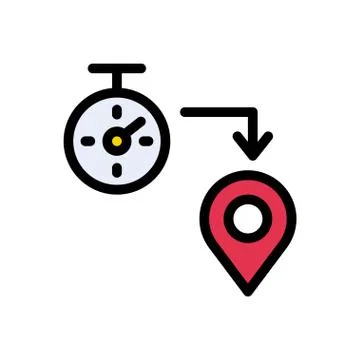 Deadline flat color icon Stock Illustration
