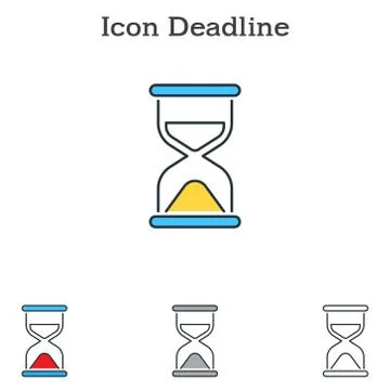 Deadline flat icon design for info graphics and businesses Stock Illustration