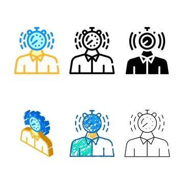 Deadline forms time limit color icon vector Stock Illustration