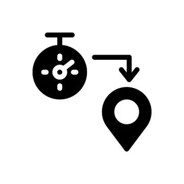 Deadline glyph flat icon 库存插图