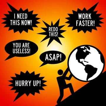 Deadline hard work Stock Illustration