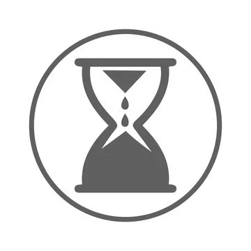 Deadline, hourglass, timer gray icon Stock Illustration