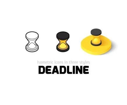 Deadline icon in different style Stock Illustration
