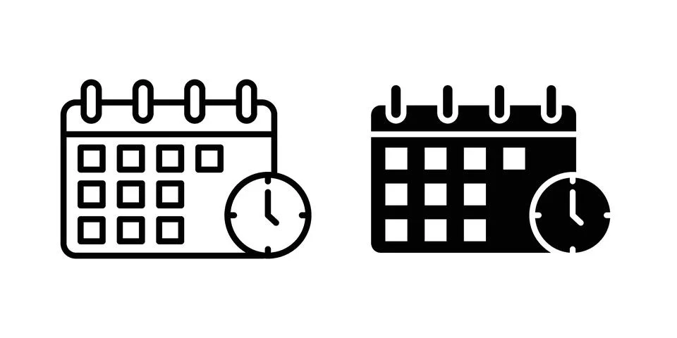 Deadline icon graphic element. web icon set Stock Illustration