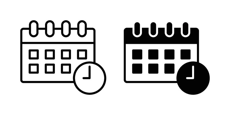 Deadline icon or illustration vector symbols Stock Illustration