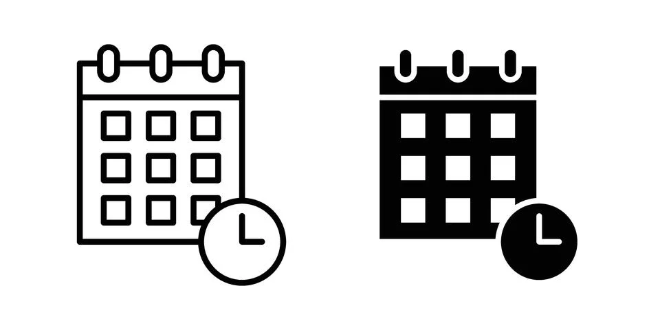 Deadline icon vector design illustrations Stock Illustration