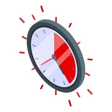 Deadline problem solve icon, isometric style Illustrazione stock