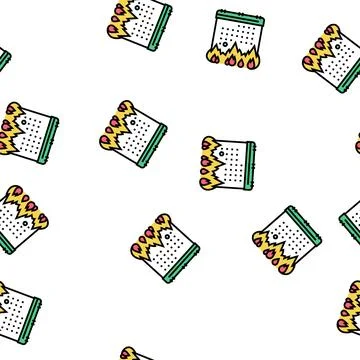 Deadline project vector seamless pattern Stock Illustration