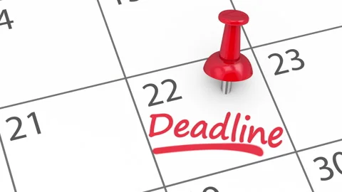 Deadline Sign Calendar Page Business Task Management Concept Stock Footage 311869853