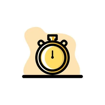 Deadline Stopwatch Icon Conceptual Vector Illustration Design Stock Illustration
